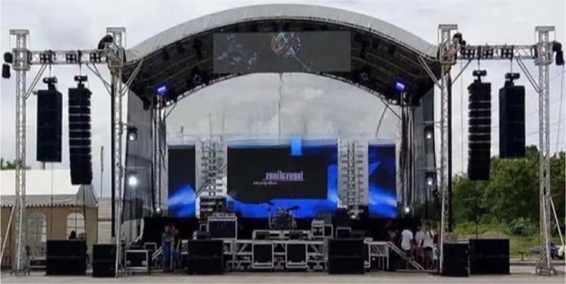 Custom Aluminum Curve Roof Stage