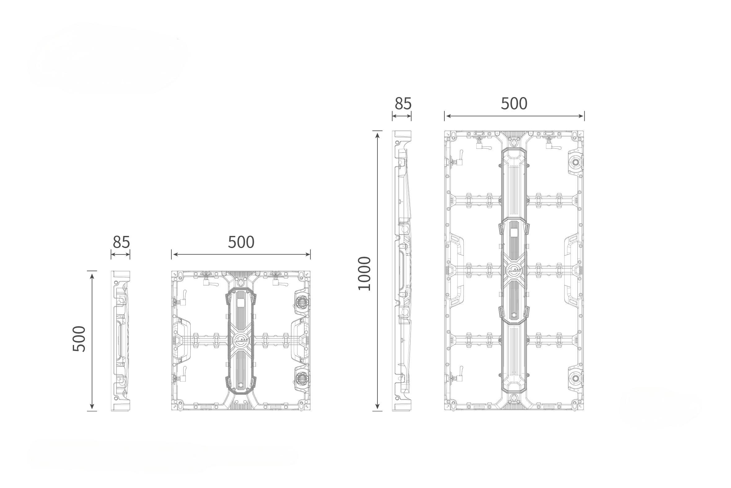 P3.91-H Series LED Display sizes