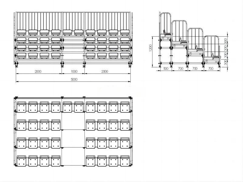  34-Person Layher Grandstand System